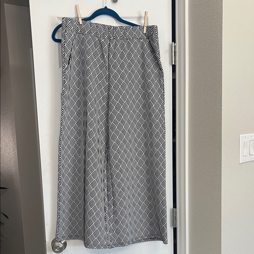 Elegant Geometric Wide Leg Pants